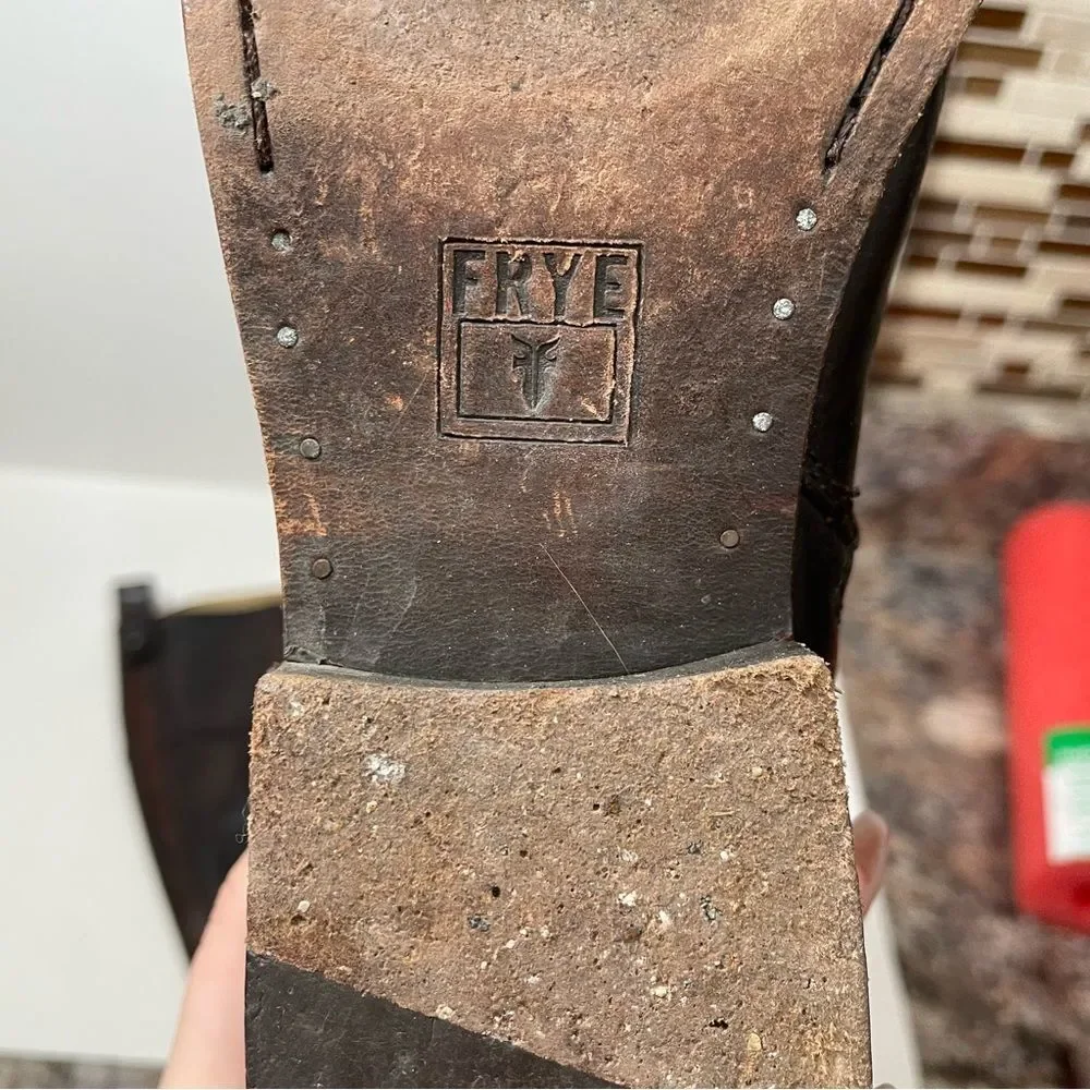 Frye Melissa Harness Warm Brown Tall Leather Riding Boots